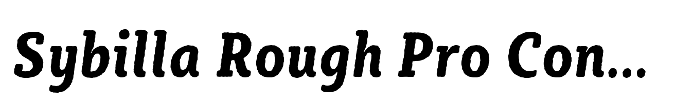 Sybilla Rough Pro Condensed Bold Italic